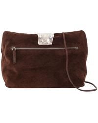 STAUD - Suede Leather Clutch - Lyst