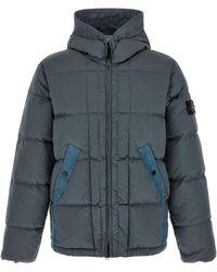 Stone Island - Crumpled Effect Down Jacket - Lyst