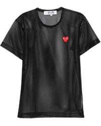 COMME DES GARÇONS PLAY - Tshirt Mesh Emblem - Lyst