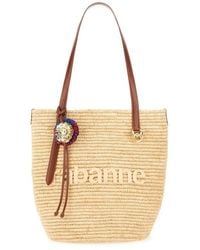 Rabanne - Natural Raffia Tote Bag - Lyst