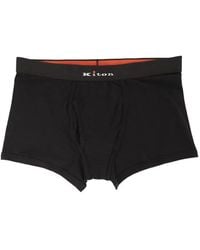 Kiton - Stretch Cotton Boxer Briefs With Logo - Lyst