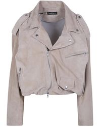 DR. HOPE - Suede Bikers Jacket - Lyst