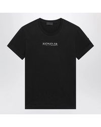 Moncler - Logo-Embroidered Patch-Detail T-Shirt - Lyst