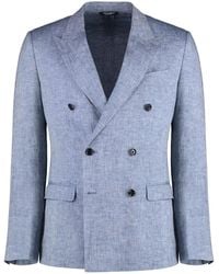 Dolce & Gabbana - Dolce & Gabbana Double-Breasted Linen Jacket - Lyst