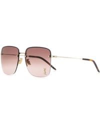 Saint Laurent - Metal Sl 312 Sunglasses - Lyst