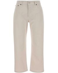 Miu Miu - Ivory Cotton Pant - Lyst