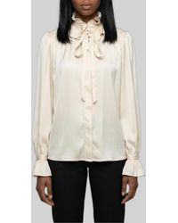 SUTTON NEW YORK - Champagne Ruffled Shirt - Lyst
