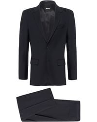 BOSS - Virgin Wool Elastan Suit - Lyst