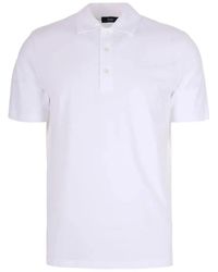 Herno - Short-Sleeve Jersey Polo With French Collar - Lyst