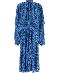 Balenciaga - Printed Dress - Lyst
