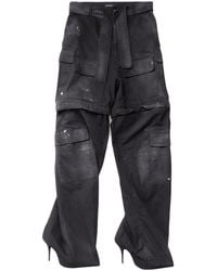 Balenciaga - Cotton Knife Cargo Pantaboots - Lyst