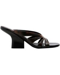 Dries Van Noten - Distressed-Effect Leather Wedge Mule - Lyst
