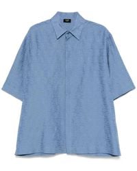 Fendi - Light Ff Jacquard Linen Shirt - Lyst