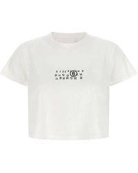 MM6 by Maison Margiela - 'Numeric Signature Mm6' Upside Down T-Shirt - Lyst