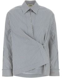 Fendi - Embroidered Poplin Shirt - Lyst