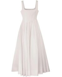 Max Mara - Spxgiro – Structured Cotton Midi Dress With Full Skirt - Lyst