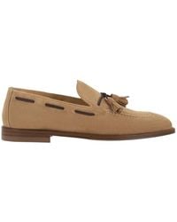 Brunello Cucinelli - Suede Loafers With Tassels - Lyst
