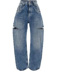 Maison Margiela - Ripped Wide Leg Jeans - Lyst