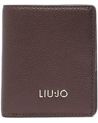 Liu Jo - Dark Polyurethane Wallet - Lyst