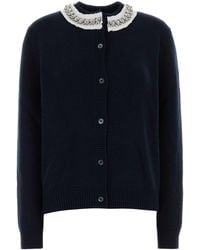 Prada - Wool-Cashmere Cardigan - Lyst