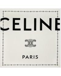 Celine - Logo-Print Silk Scarf - Lyst