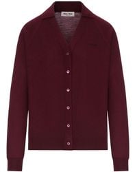 Miu Miu - Wool Cardigan - Lyst