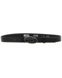 DIESEL - Logo-buckle Leather Belt - Lyst