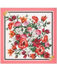 Dolce & Gabbana - Dolce & Gabbana Silk Twill Floral Print Scarf - Lyst