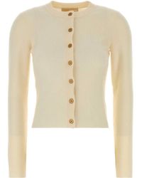 MICHAEL Michael Kors - Michael By Michael Kors Merino Rib Crew Nk Cardi - Lyst
