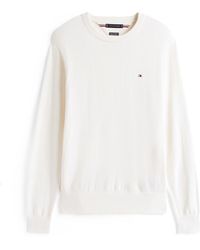 Tommy Hilfiger - Ivory Long-Sleeved Shirt With Logo - Lyst