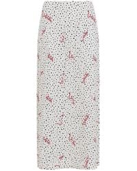 Valentino - Vanilie Nero Plisse Bollicine Midi Skirt - Lyst