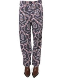 Etro - Paisley Denim Pants - Lyst