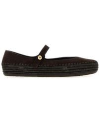 Loewe - Paula's Ibiza Dark Suede Paula S Ibiza Rio Ballerinas - Lyst