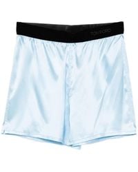 Tom Ford - Stretch Silk Satin Pj Shorts - Lyst