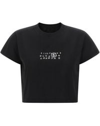 MM6 by Maison Margiela - Upside-Down Print T-Shirt - Lyst