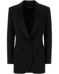 Dolce & Gabbana - Stretch Wool Blend Blazer - Lyst