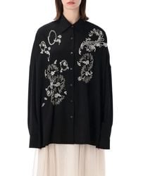 Dries Van Noten - "Casia" Embroidered Shirt - Lyst