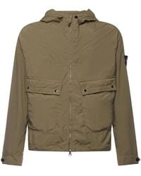 Stone Island - Lightweight Canvas Hooded Jacket - Lyst