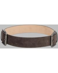 Max Mara - Wide Leather Belt With Metal Hardware - Lyst