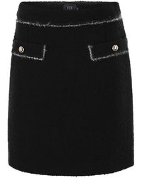 Fay - Wool Short Skirt - Lyst