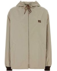 Miu Miu - Sand Panama Jacket - Lyst
