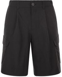Herno - Technical Fabric Cargo Bermuda Shorts - Lyst