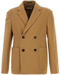Dries Van Noten - Camel Wool Blend Barleys Blazer - Lyst