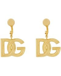 Dolce & Gabbana - Dolce & Gabbana Orecchini Con Logo Dg - Lyst