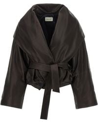 Magda Butrym - Shawl Collar Leather Jacket - Lyst