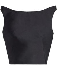 Jil Sander - Silk And Wool Cropped Top - Lyst