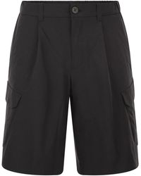 Herno - Technical Fabric Cargo Bermuda Shorts - Lyst