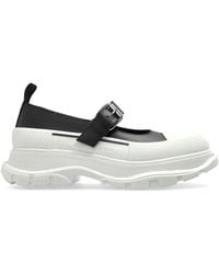McQueen - Two-Tone Leather And Rubber Ballerinas - Lyst