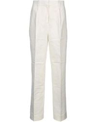 Calvin Klein - Structured Linen Pleated Pant - Lyst