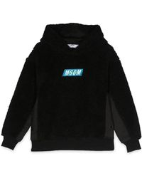 MSGM - Teddy Bear+Nylon Hoodie - Lyst